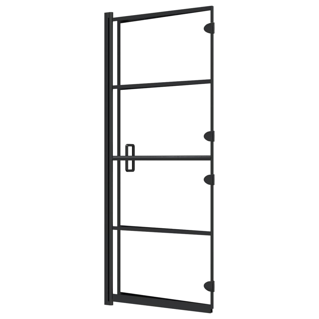 Folding Shower Enclosure ESG 120x140 cm Black