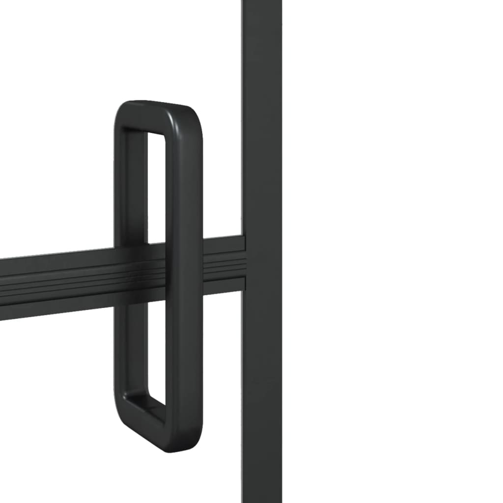 Folding Shower Enclosure ESG 120x140 cm Black
