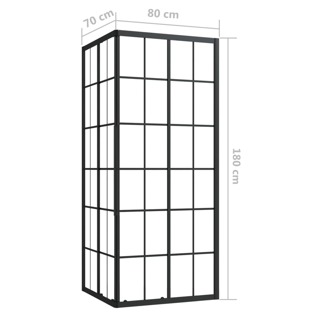 vidaXL Shower Cabin ESG 80x70x180 cm