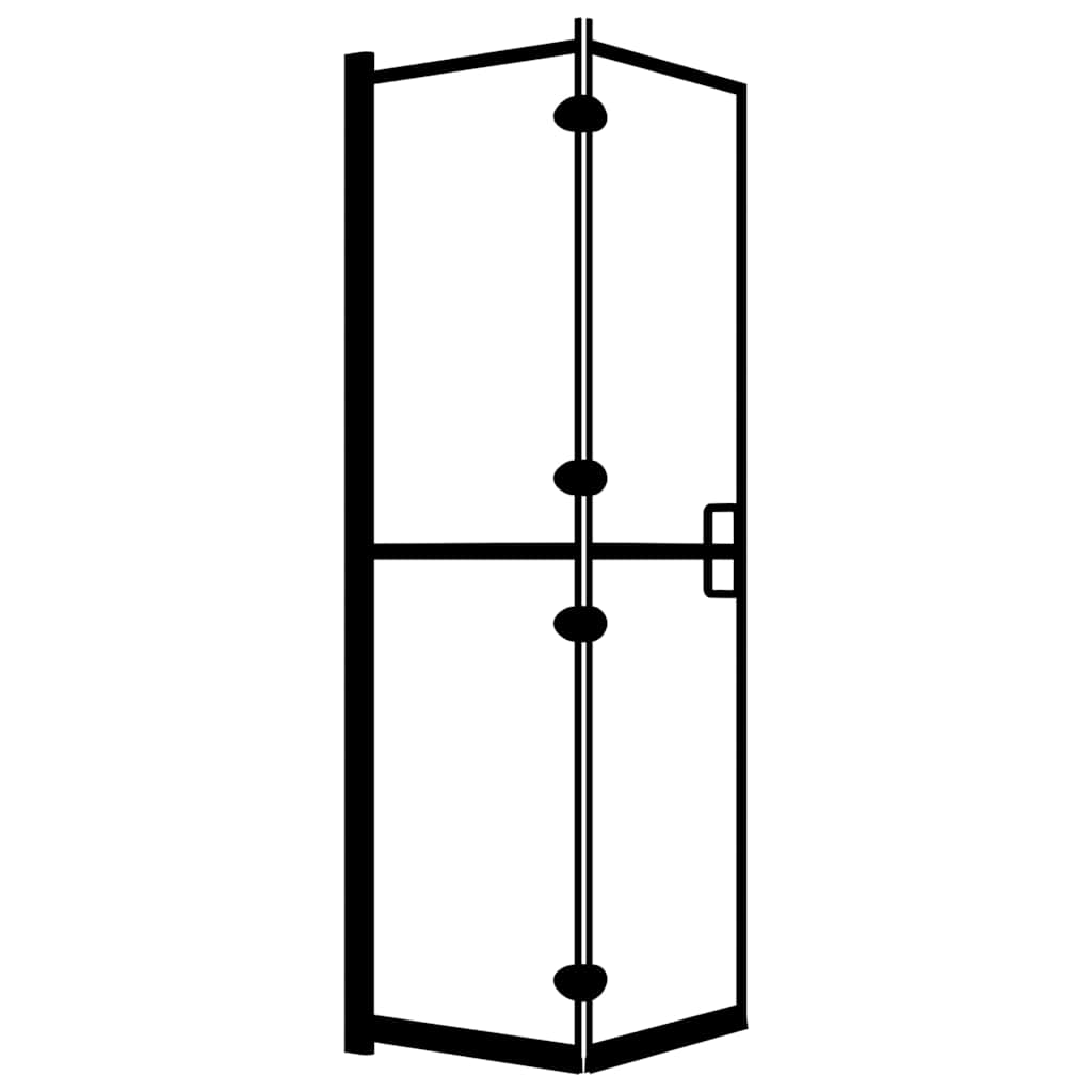 150818 vidaXL Folding Shower Enclosure ESG 80x140 cm Black