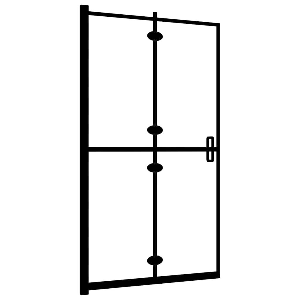 150818 vidaXL Folding Shower Enclosure ESG 80x140 cm Black