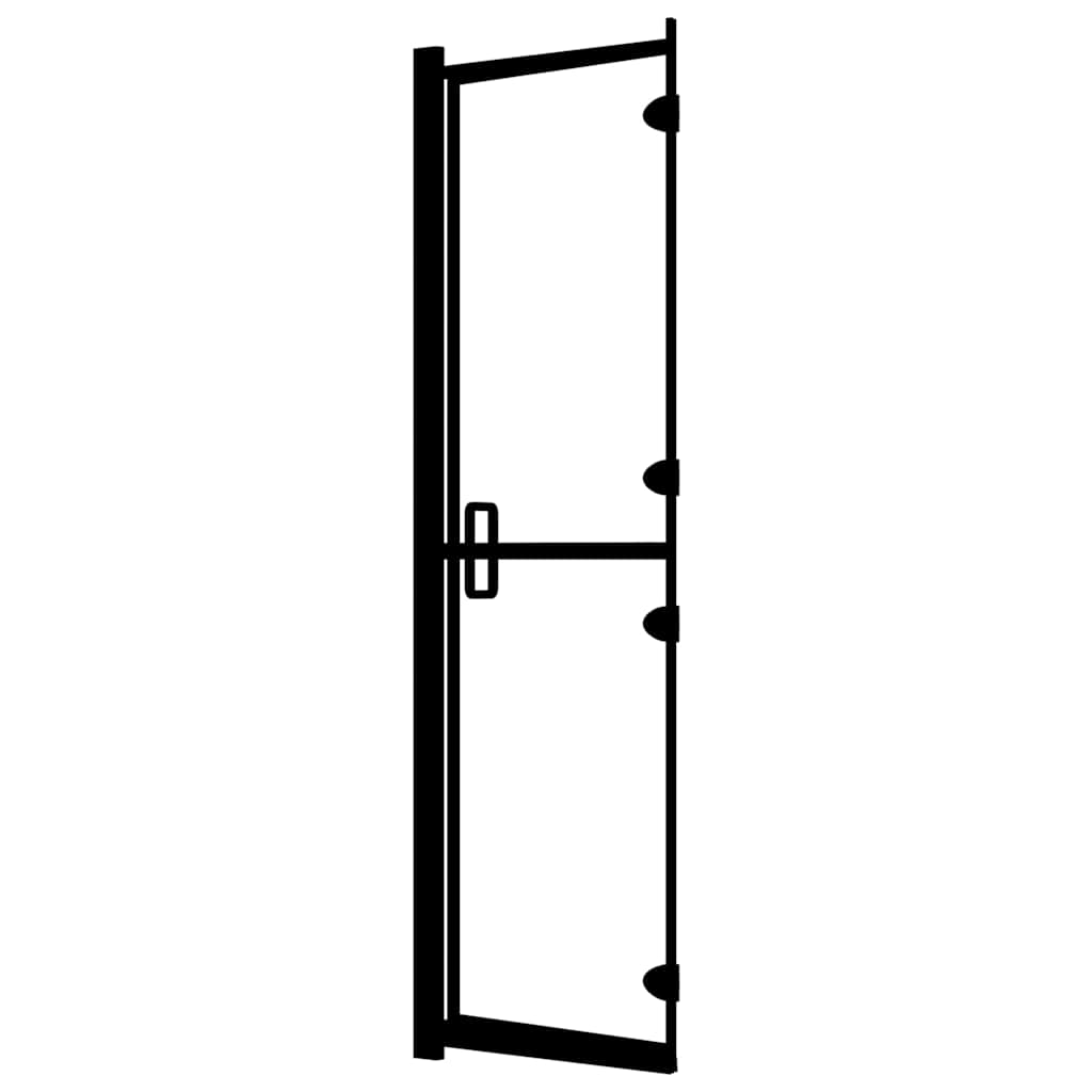 150818 vidaXL Folding Shower Enclosure ESG 80x140 cm Black