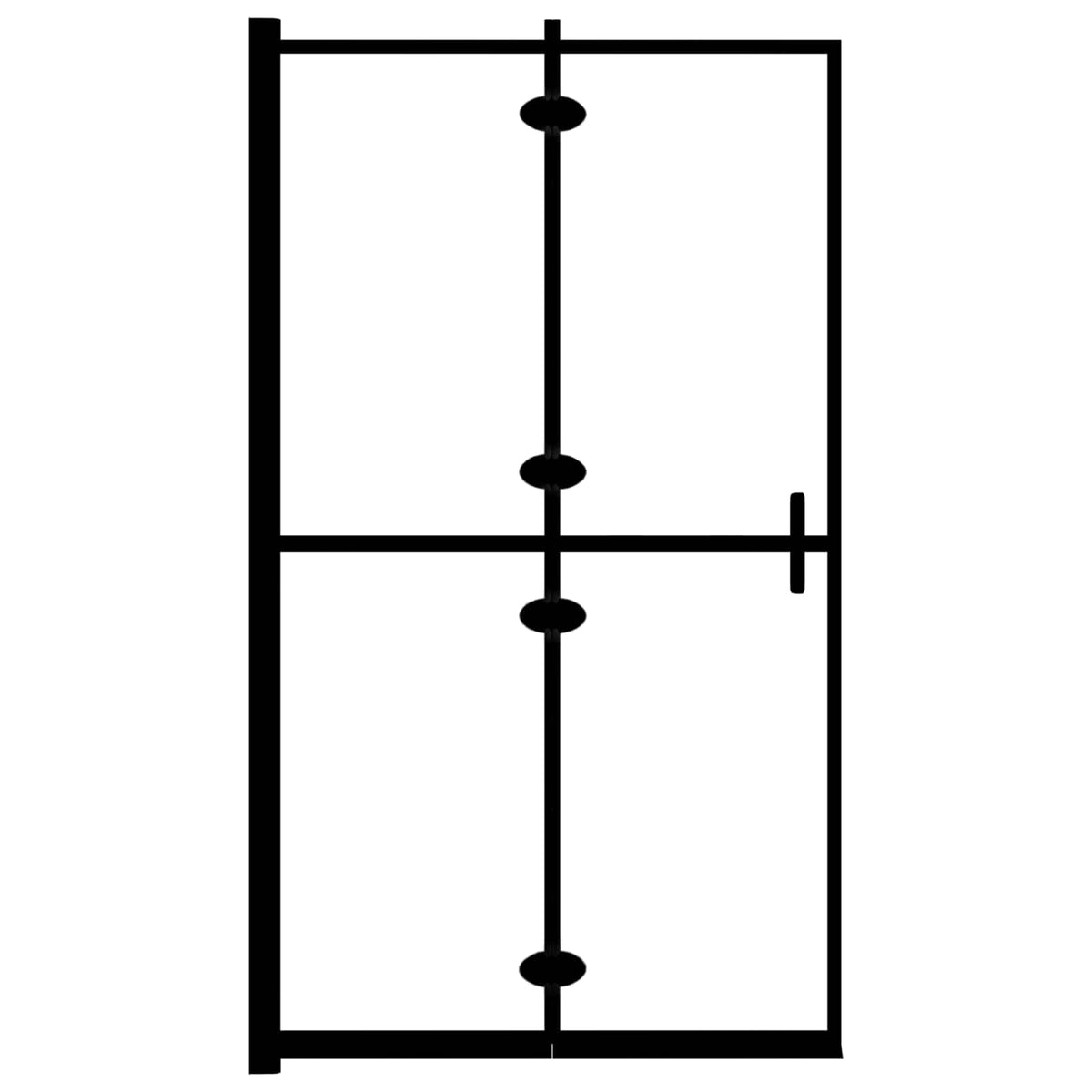150818 vidaXL Folding Shower Enclosure ESG 80x140 cm Black