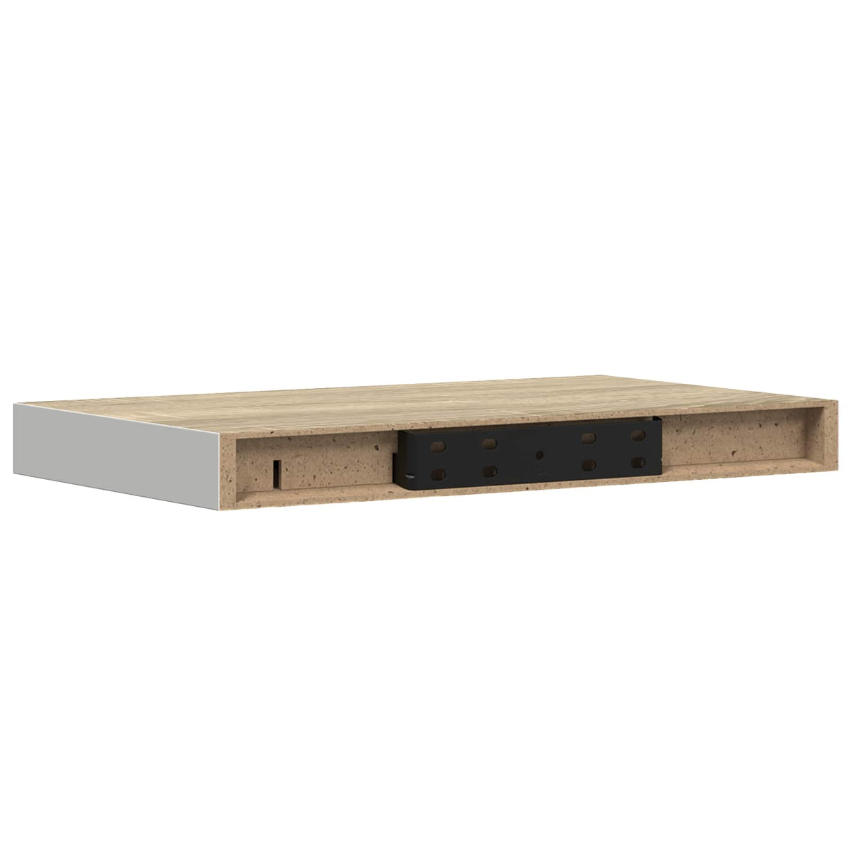 Floating Wall Shelves 4 pcs Oak and White 40x23.5x3.8 cm MDF