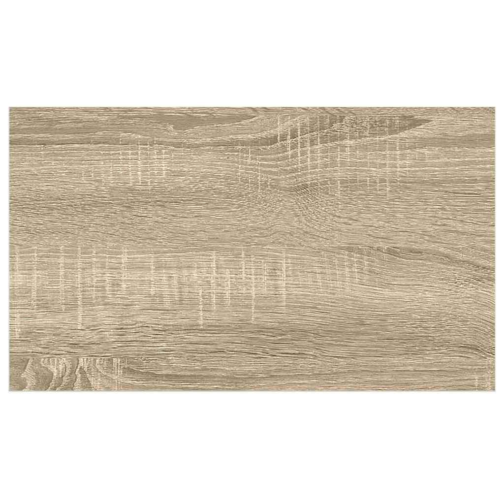 Floating Wall Shelf Oak and White 50x23x3.8 cm MDF