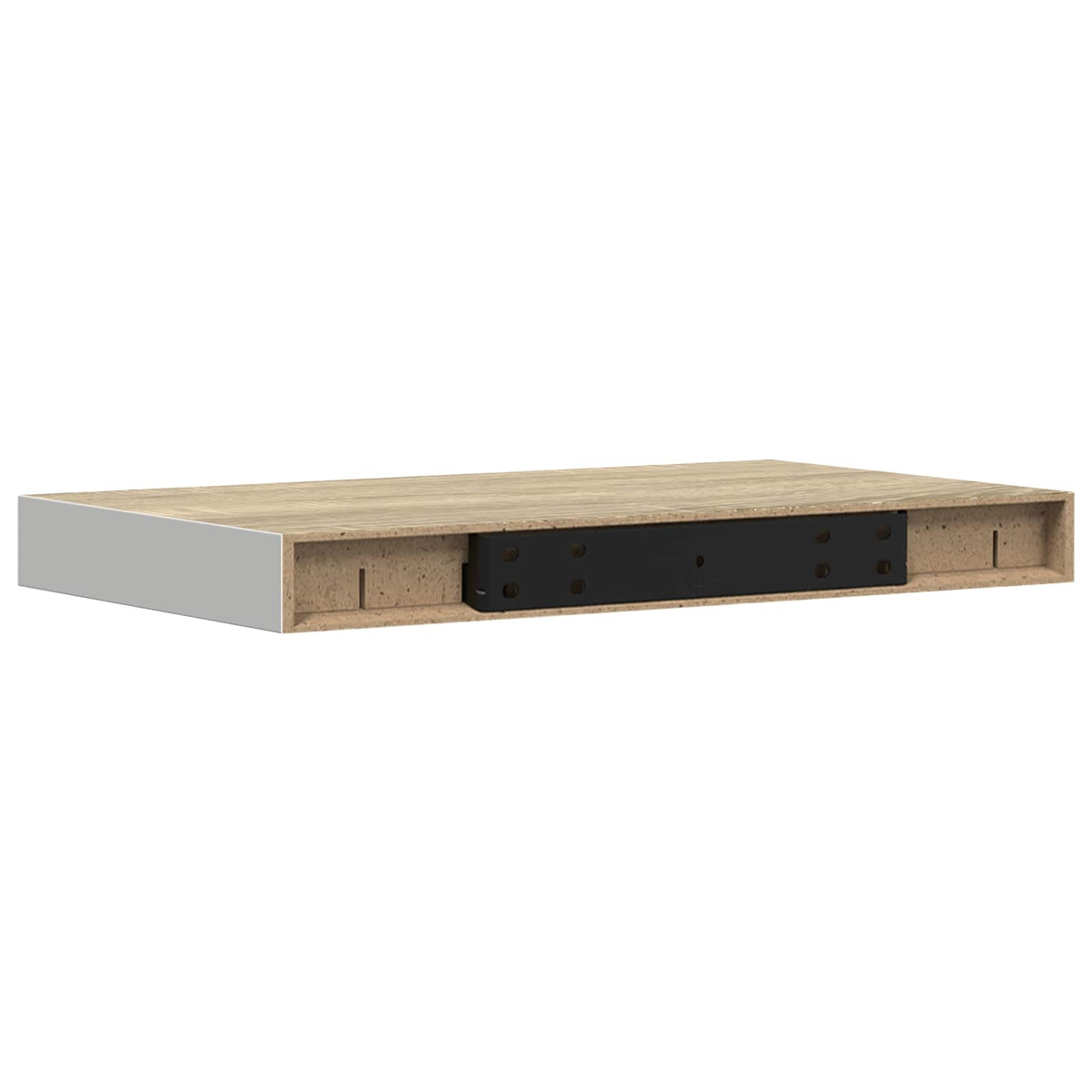 Floating Wall Shelves 4 pcs Oak and White 50x23.5x3.8 cm MDF