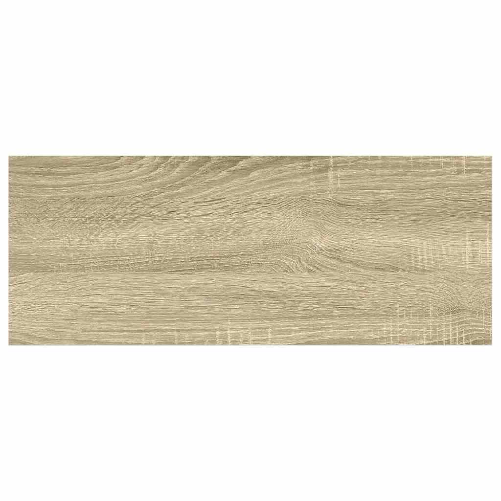 Floating Wall Shelves 4 pcs Oak and White 60x23.5x3.8 cm MDF