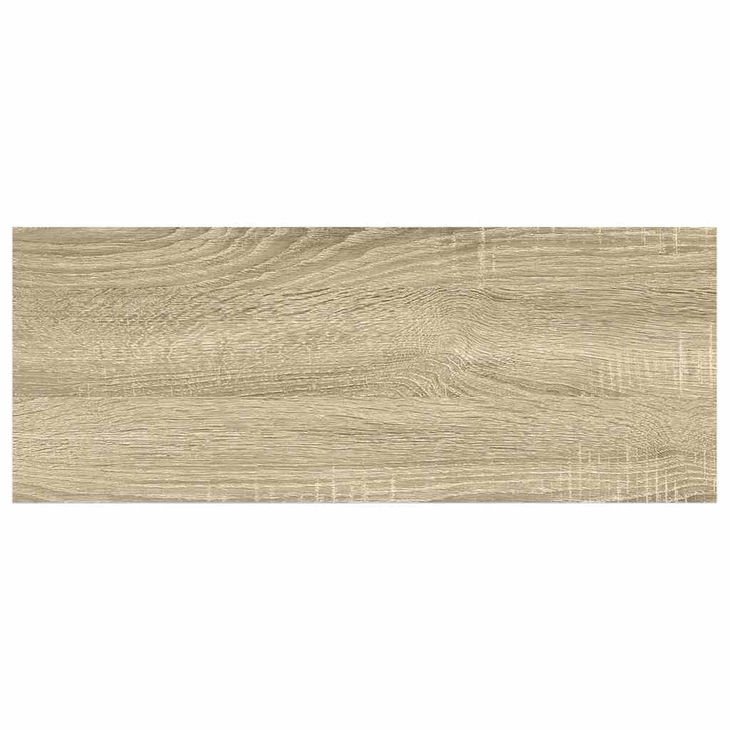 326578 vidaXL Floating Wall Shelves 4 pcs Oak and White 60x23,5x3,8 cm MDF