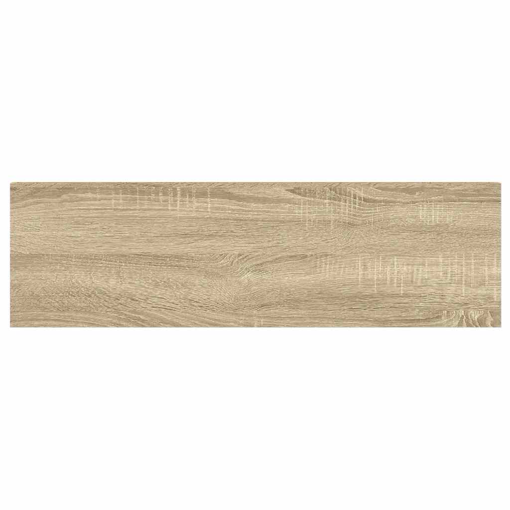 326580 vidaXL Floating Wall Shelves 2 pcs Oak and White 80x23,5x3,8 cm MDF