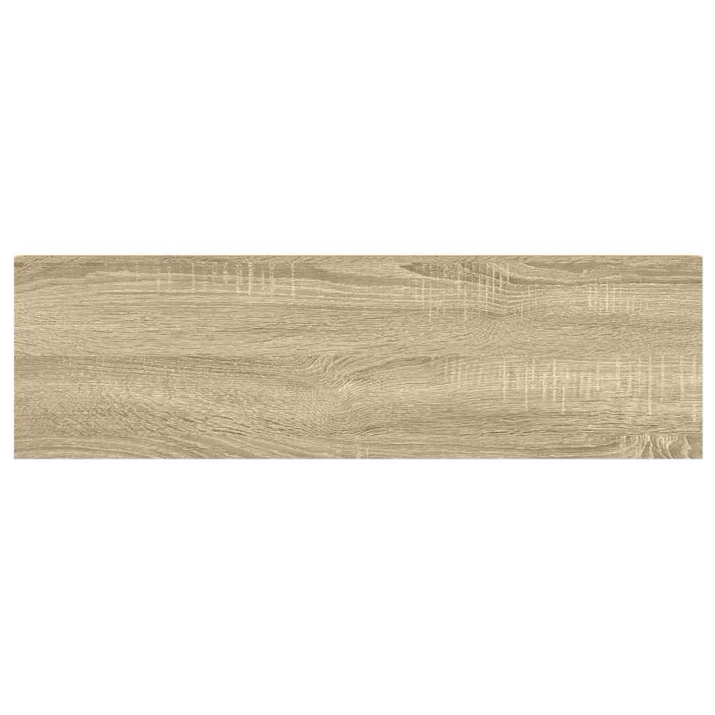 Floating Wall Shelves 2 pcs Oak and White 90x23.5x3.8 cm MDF