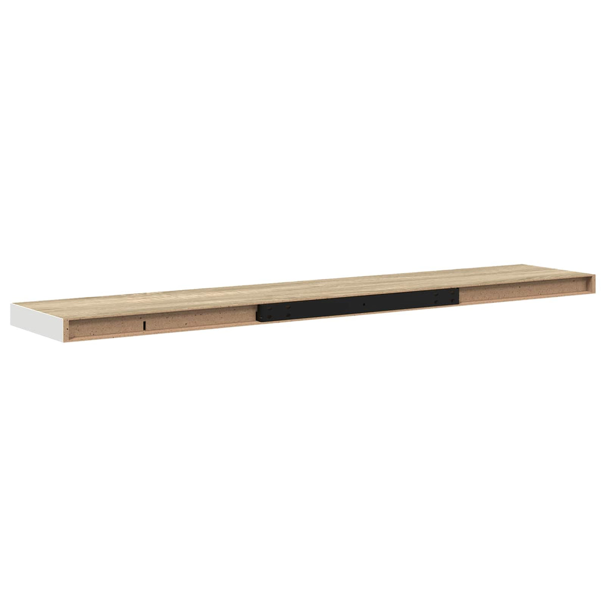 326587 vidaXL Floating Wall Shelves 4 pcs Oak and White 120x23,5x3,8 cm MDF
