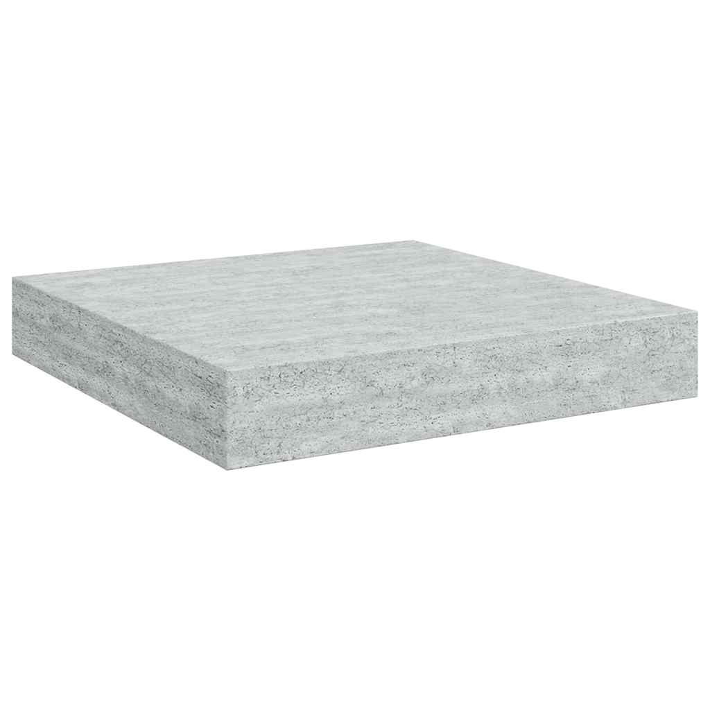 Floating Wall Shelf Concrete Grey 23x23.5x3.8 cm MDF