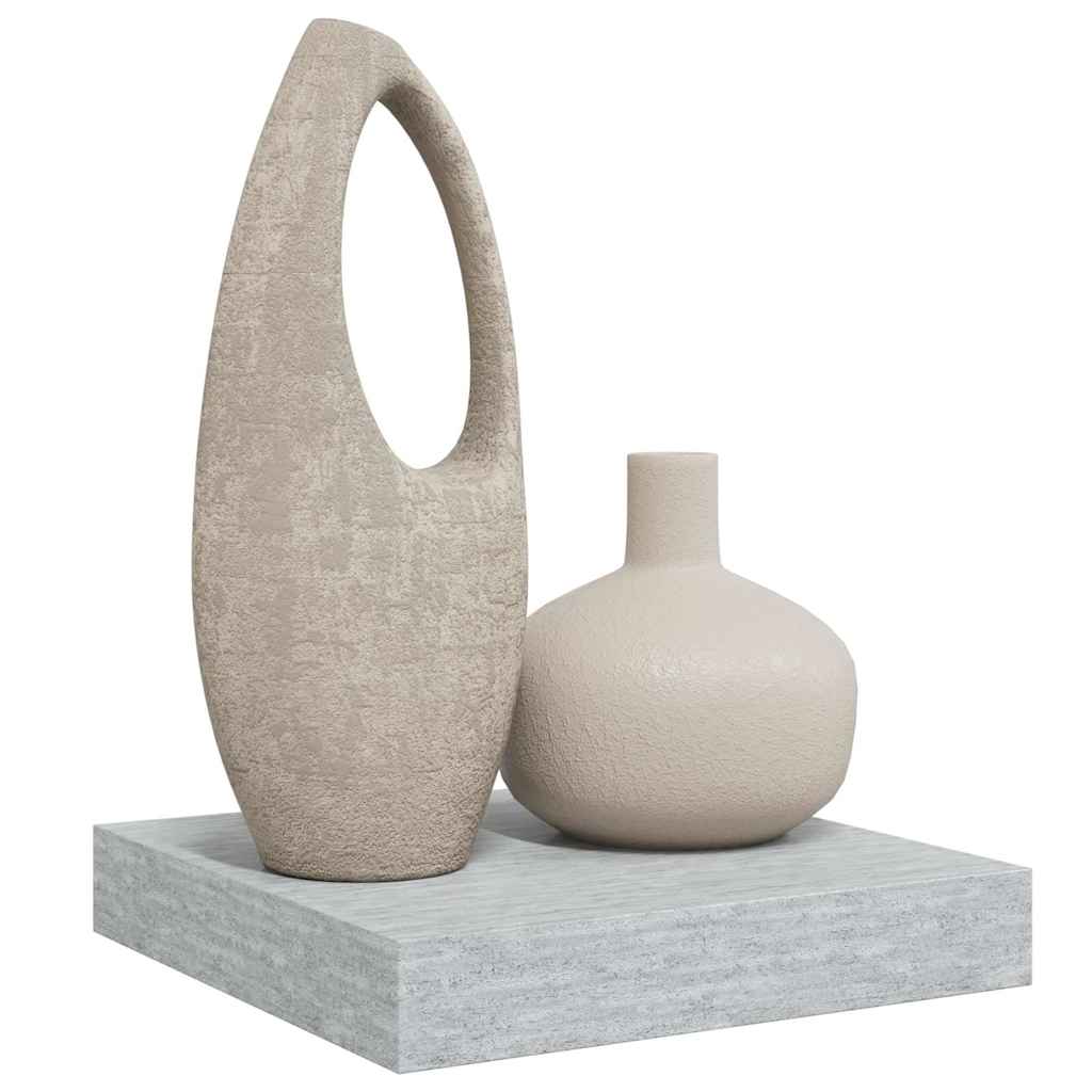 Floating Wall Shelf Concrete Grey 23x23.5x3.8 cm MDF
