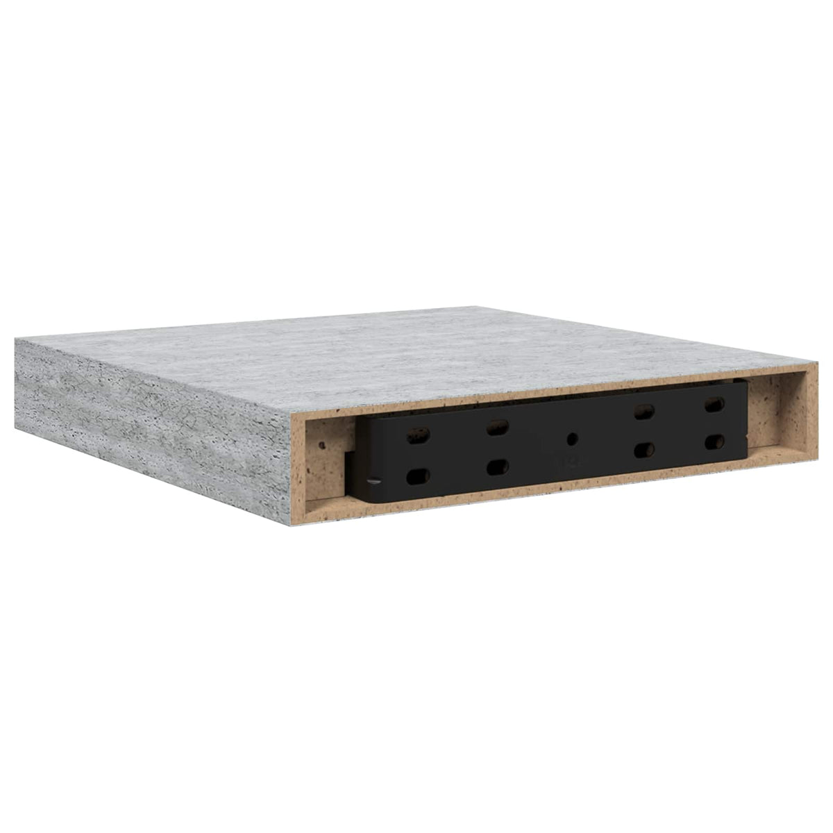 326589 vidaXL Floating Wall Shelves 2 pcs Concrete Grey 23x23,5x3,8 cm MDF
