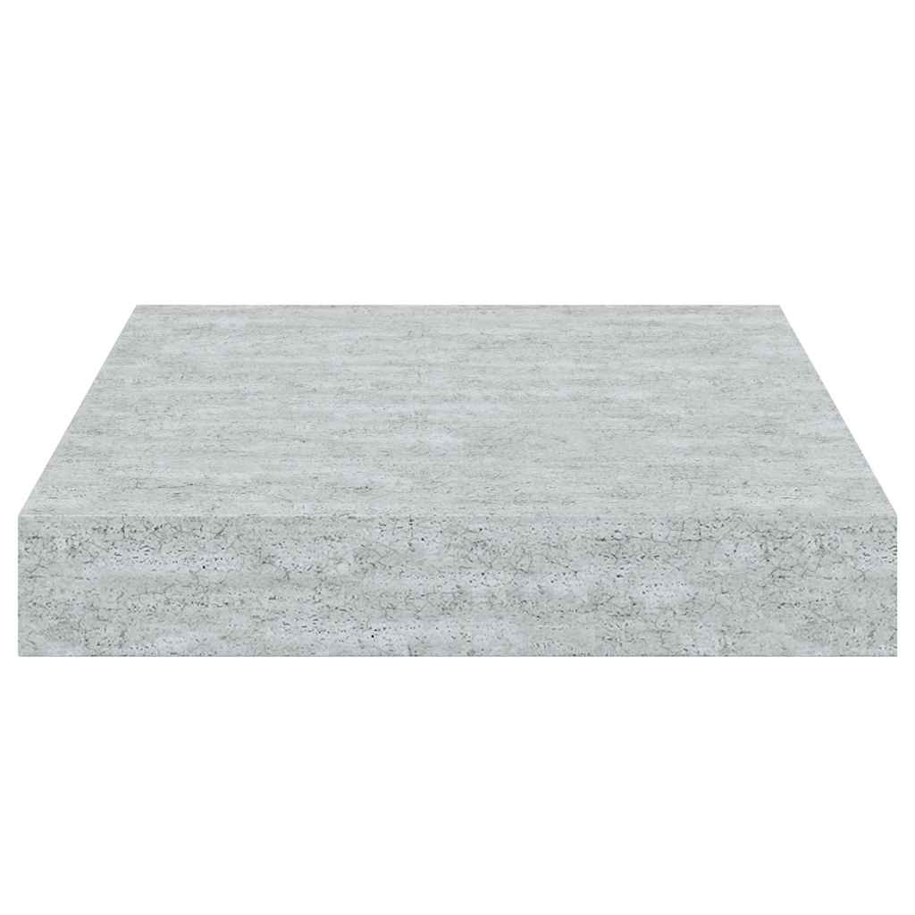 Floating Wall Shelves 4 pcs Concrete Grey 23x23.5x3.8 cm MDF