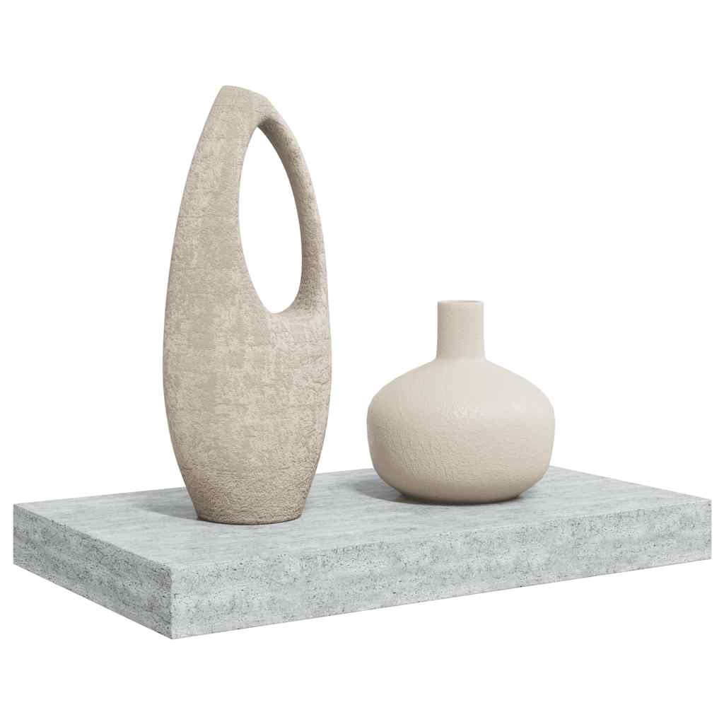 Floating Wall Shelf Concrete Grey 40x23x3.8 cm MDF