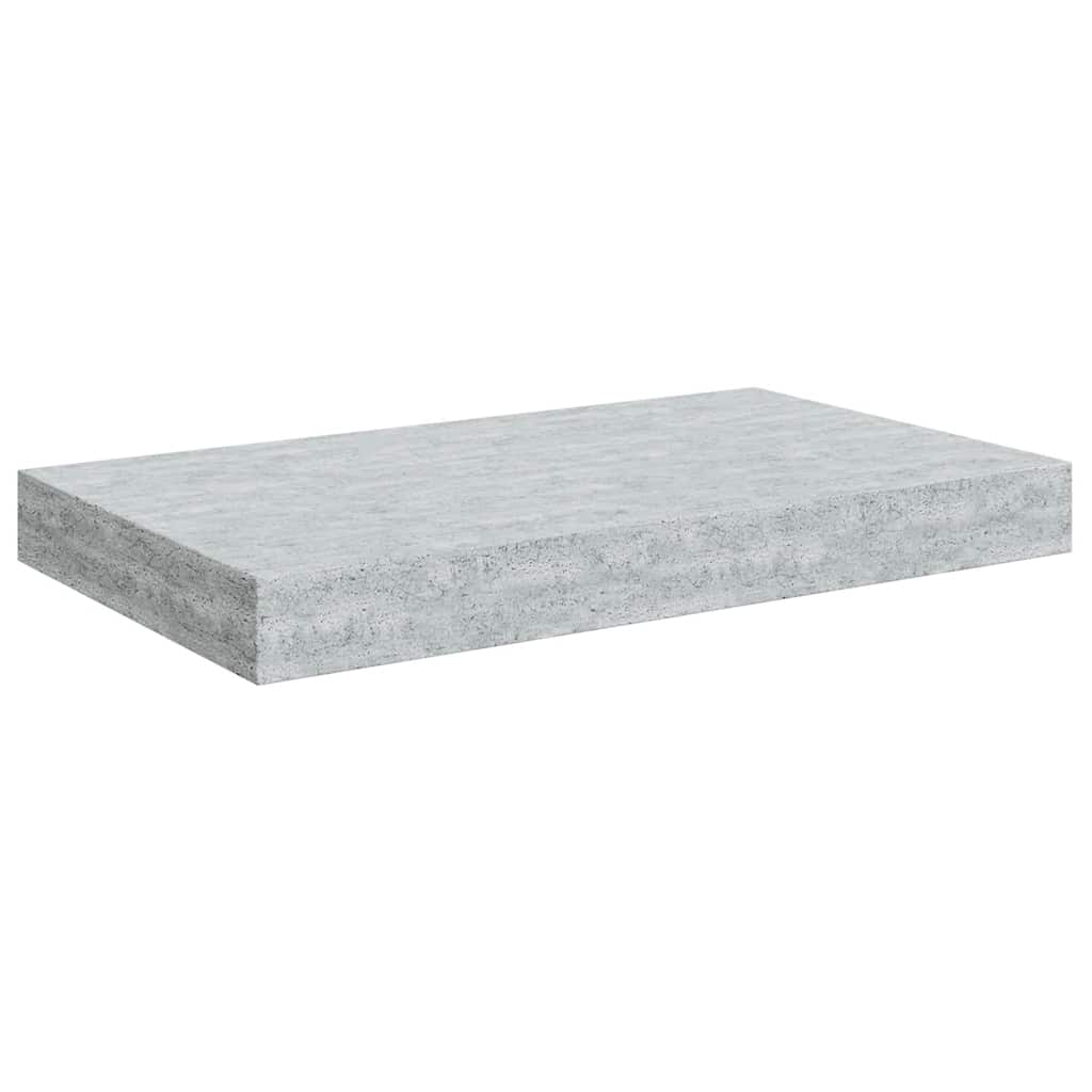 Floating Wall Shelves 4 pcs Concrete Grey 40x23x3.8 cm MDF