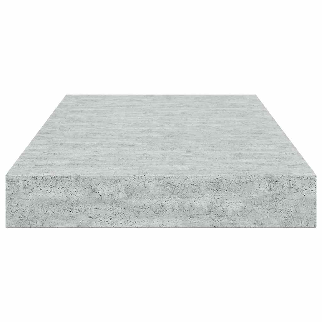 Floating Wall Shelves 4 pcs Concrete Grey 40x23x3.8 cm MDF