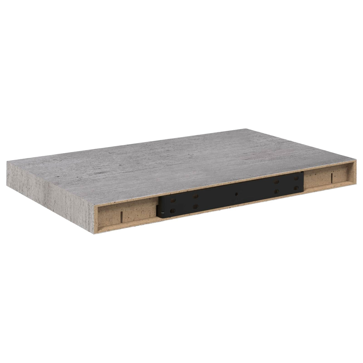 Floating Wall Shelf Concrete Grey 50x23.5x3.8 cm MDF