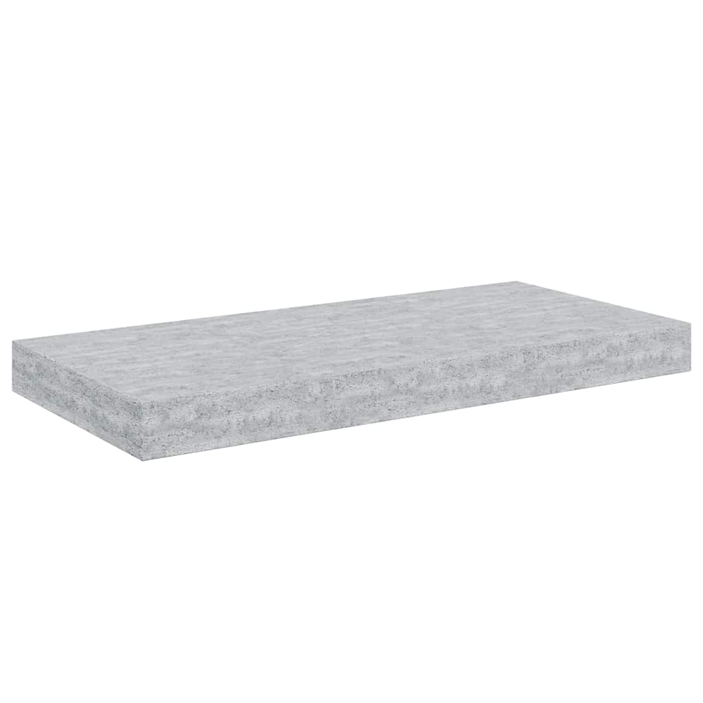 Floating Wall Shelves 2 pcs Concrete Grey 50x23x3.8 cm MDF