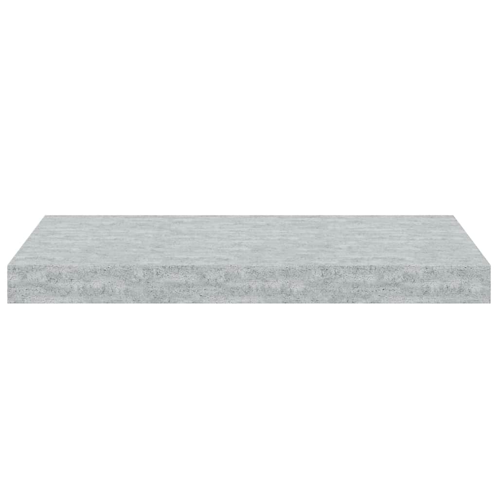 Floating Wall Shelves 2 pcs Concrete Grey 50x23x3.8 cm MDF