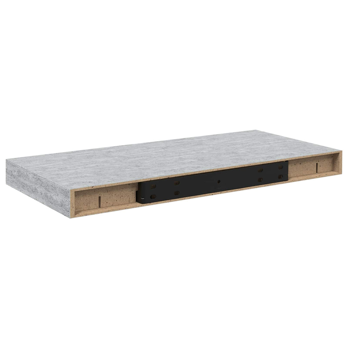 Floating Wall Shelves 4 pcs Concrete Grey 50x23.5x3.8 cm MDF