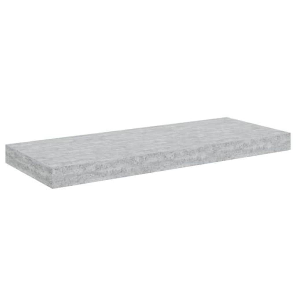 326597 vidaXL Floating Wall Shelf Concrete Grey 60x23,5x3,8 cm MDF