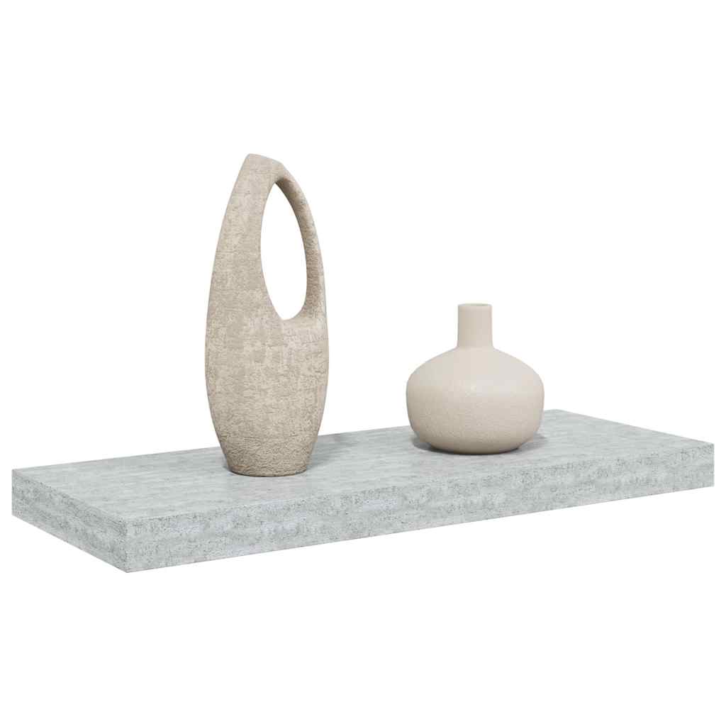 Floating Wall Shelf Concrete Grey 60x23.5x3.8 cm MDF