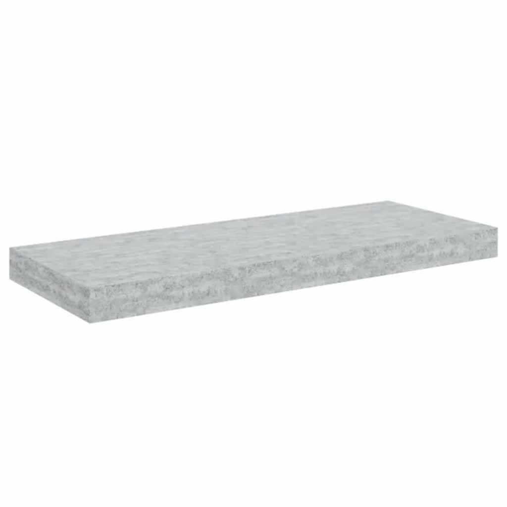 Floating Wall Shelves 4 pcs Concrete Grey 60x23.5x3.8 cm MDF