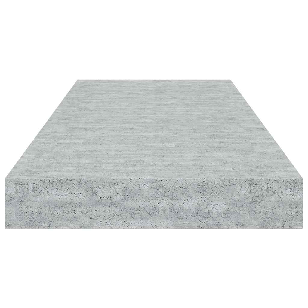 Floating Wall Shelves 4 pcs Concrete Grey 60x23.5x3.8 cm MDF