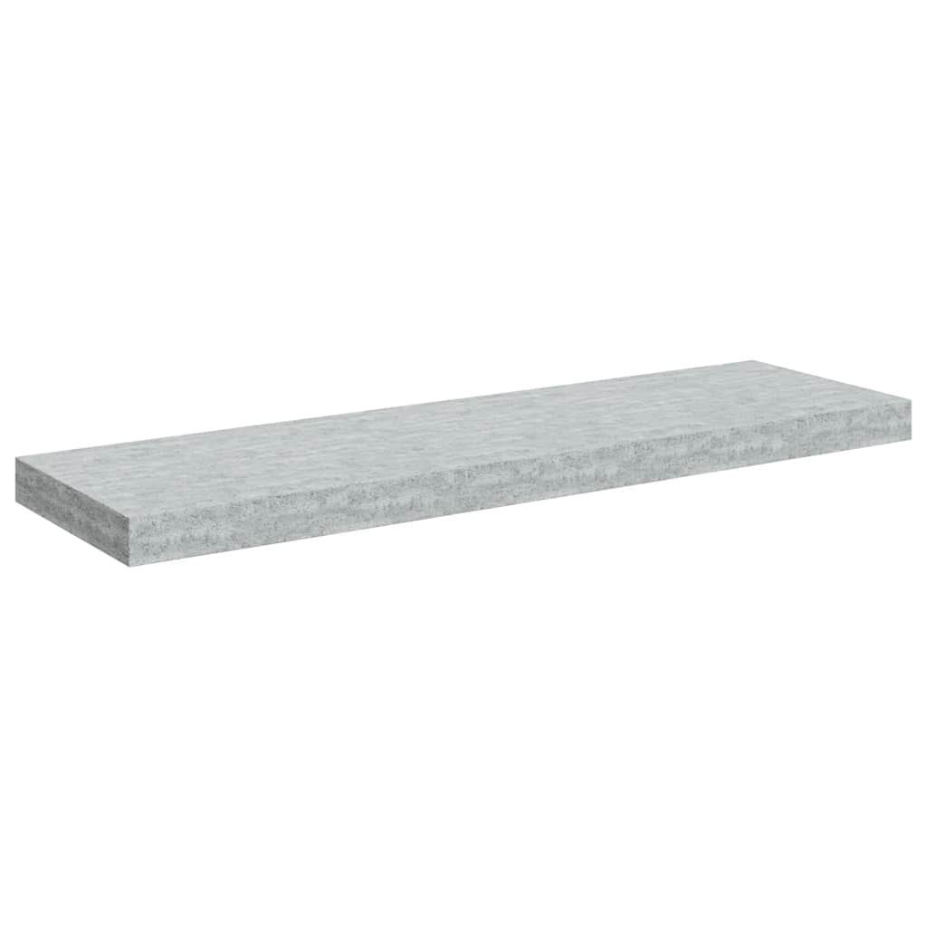 Floating Wall Shelf Concrete Grey 80x23.5x3.8 cm MDF