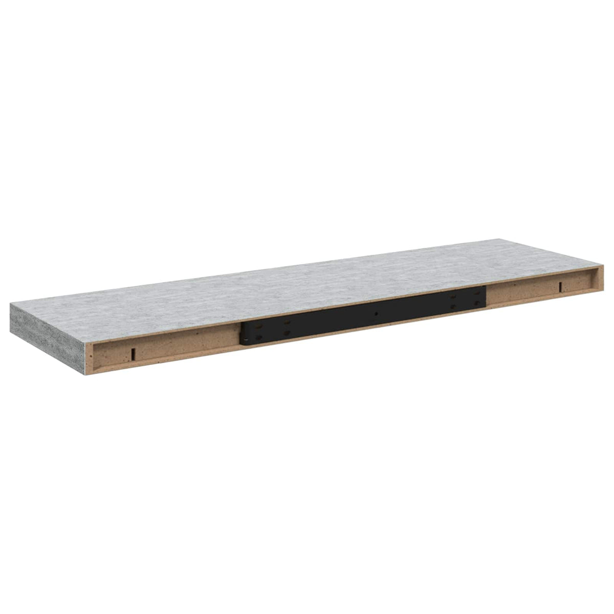326601 vidaXL Floating Wall Shelves 2 pcs Concrete Grey 80x23,5x3,8 cm MDF