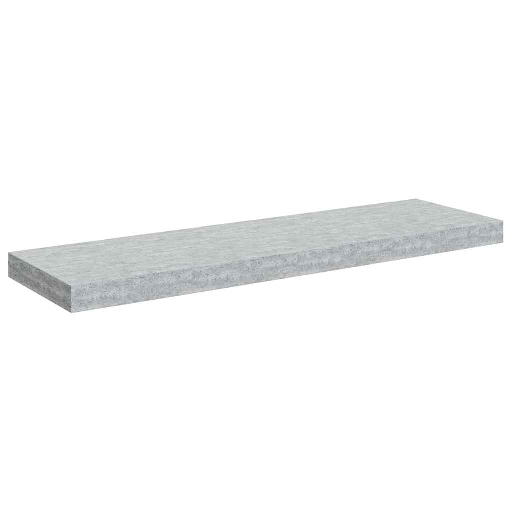 Floating Wall Shelves 4 pcs Concrete Grey 80x23.5x3.8 cm MDF