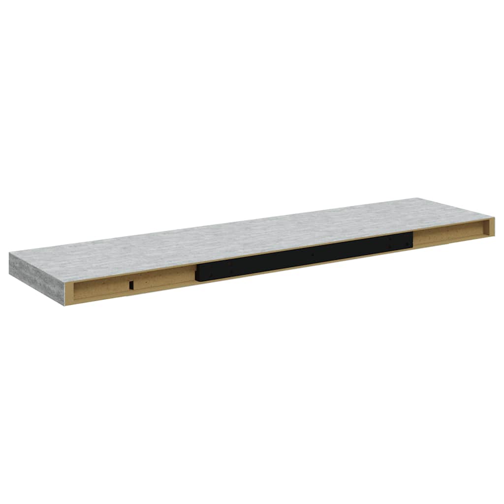 Floating Wall Shelf Concrete Grey 90x23.5x3.8 cm MDF