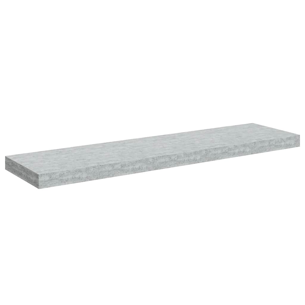 Floating Wall Shelves 2 pcs Concrete Grey 90x23.5x3.8 cm MDF
