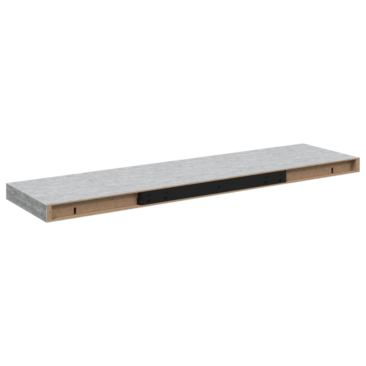 326604 vidaXL Floating Wall Shelves 2 pcs Concrete Grey 90x23,5x3,8 cm MDF