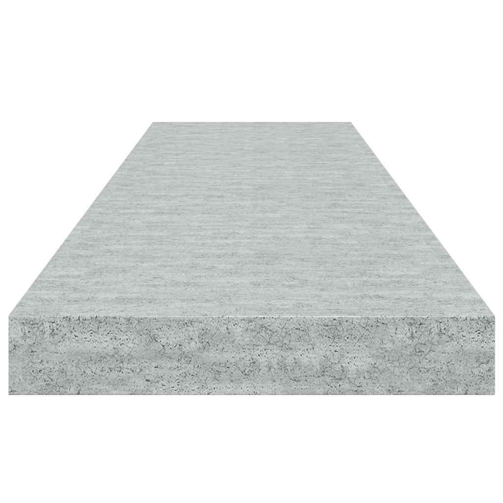 Floating Wall Shelves 4 pcs Concrete Grey 90x23.5x3.8 cm MDF