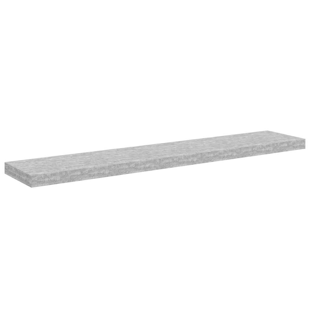 Floating Wall Shelf Concrete Grey 120x23.5x3.8 cm MDF