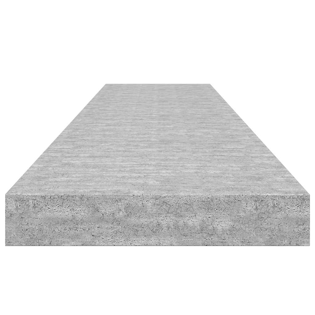 Floating Wall Shelf Concrete Grey 120x23.5x3.8 cm MDF