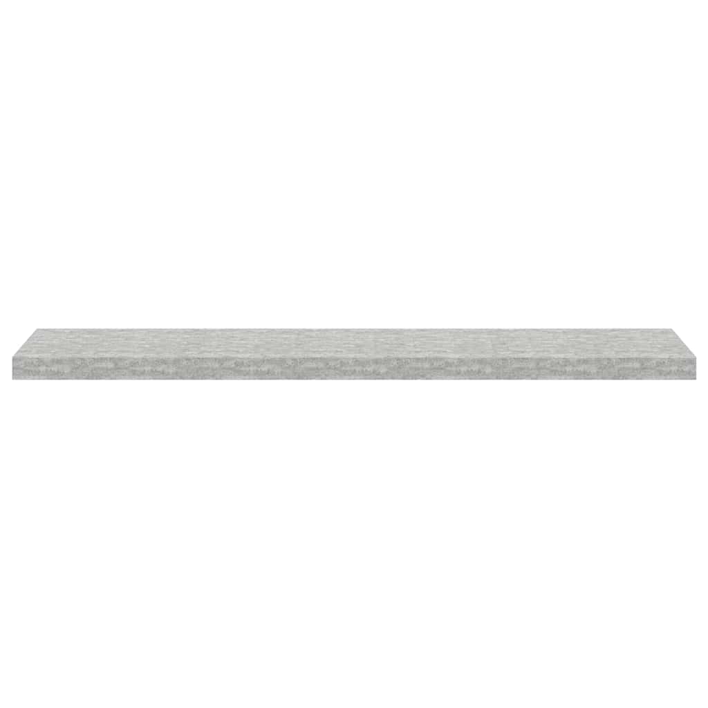 Floating Wall Shelves 2 pcs Concrete Grey 120x23.5x3.8 cm MDF