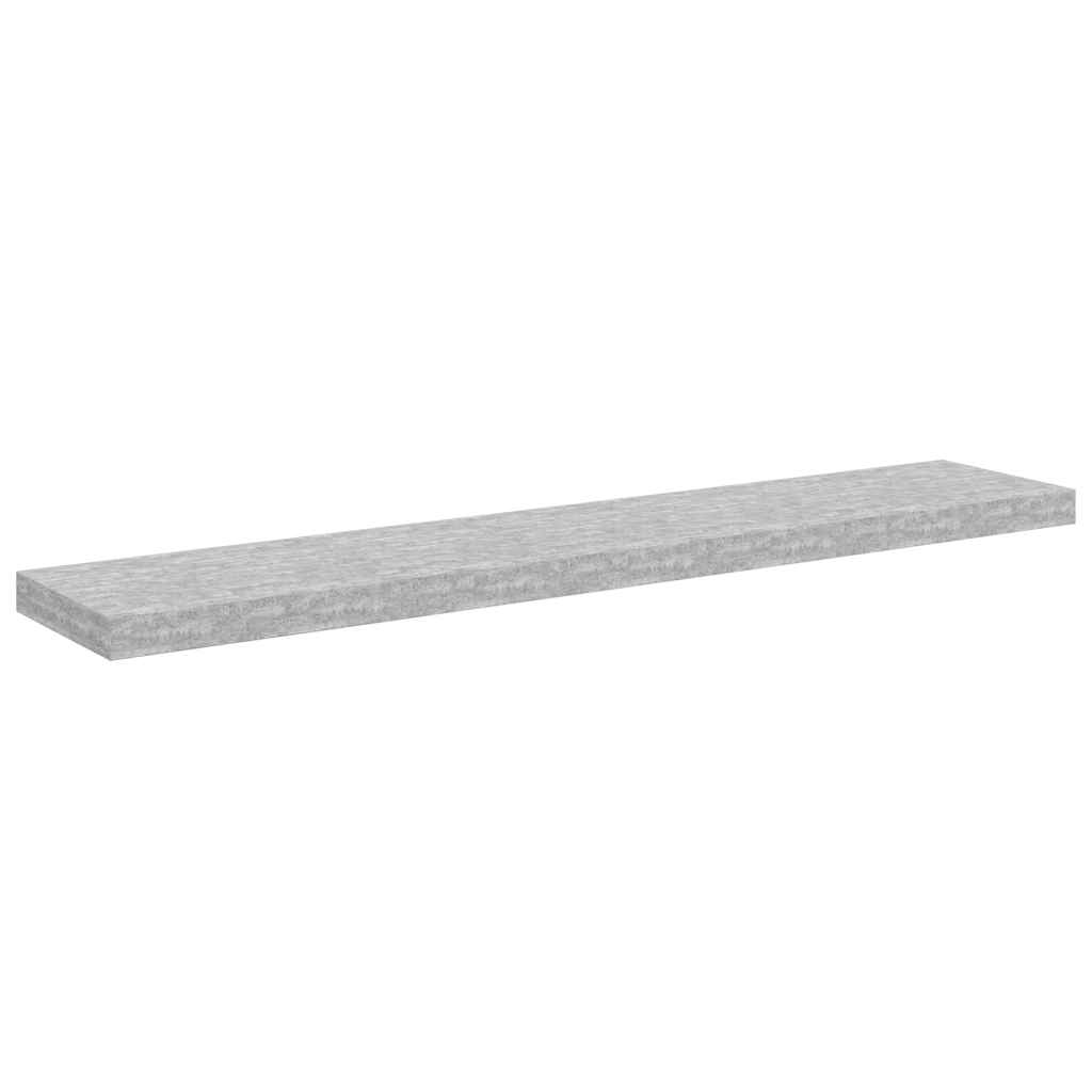 Floating Wall Shelves 4 pcs Concrete Grey 120x23.5x3.8 cm MDF