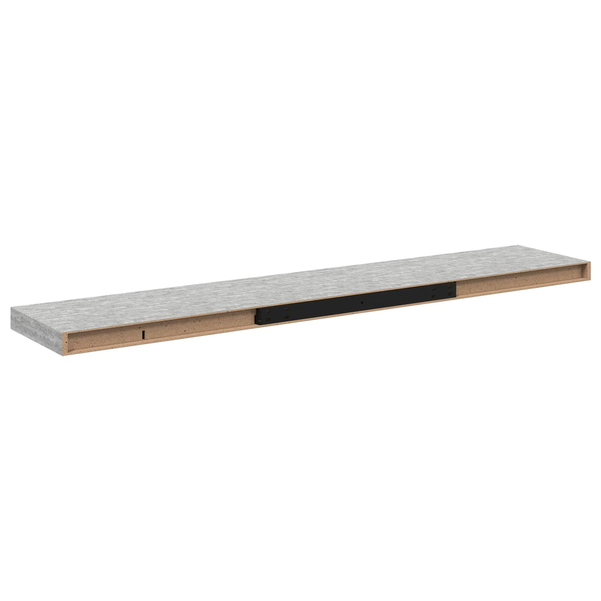 326608 vidaXL Floating Wall Shelves 4 pcs Concrete Grey 120x23,5x3,8 cm MDF
