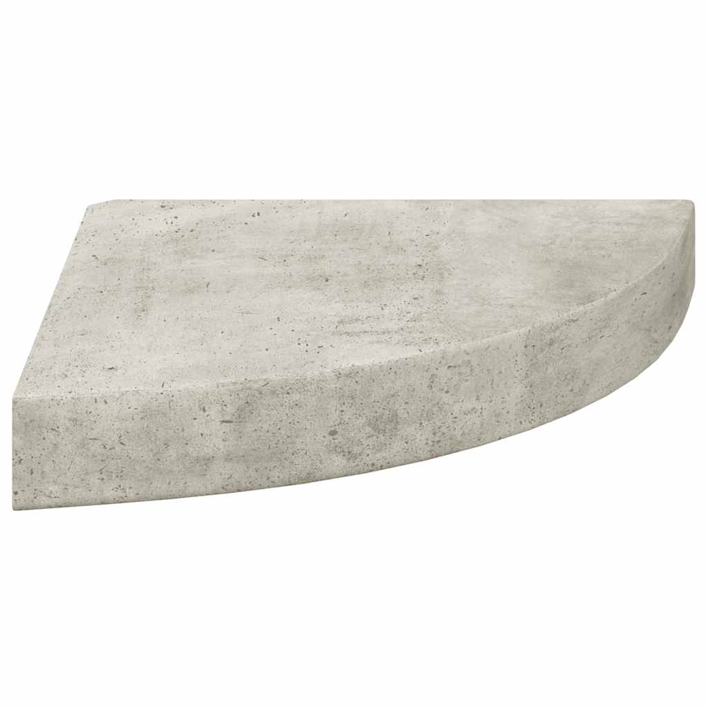 Wall Corner Shelves 2 pcs Concrete Grey 25x25x3.8 cm MDF