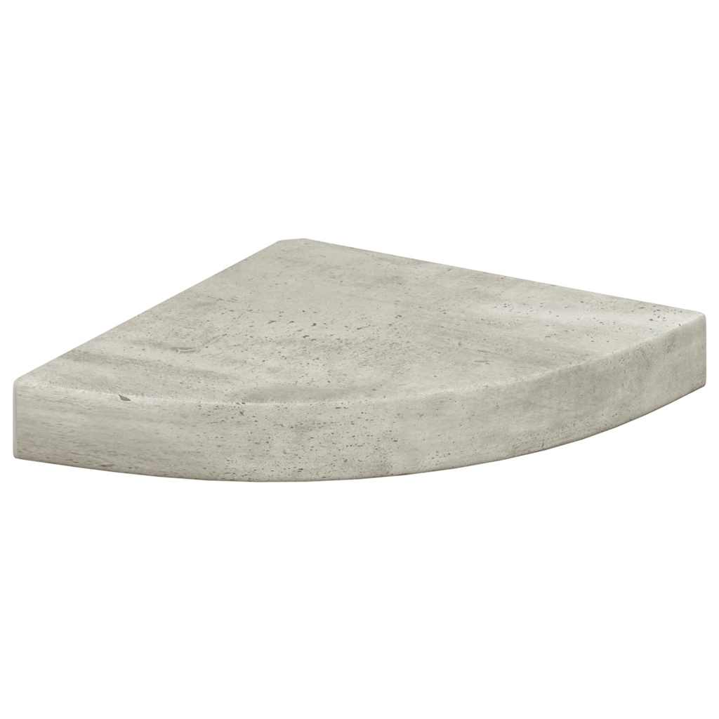 Wall Corner Shelves 4 pcs Concrete Grey 25x25x3.8 cm MDF