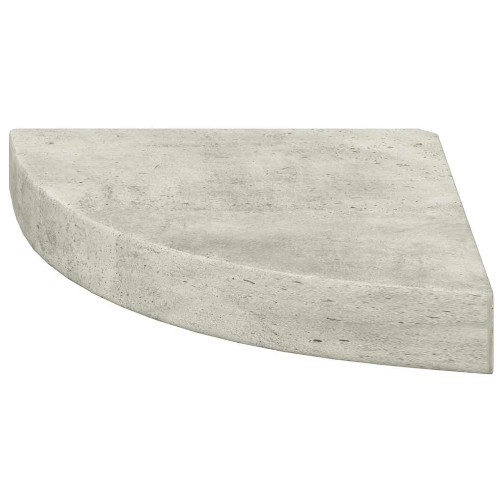 Wall Corner Shelves 4 pcs Concrete Grey 25x25x3.8 cm MDF