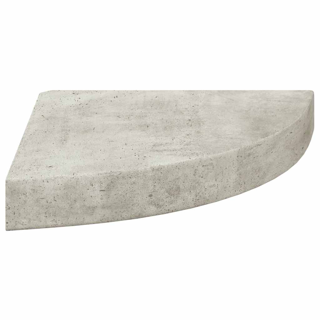 Wall Corner Shelves 4 pcs Concrete Grey 25x25x3.8 cm MDF