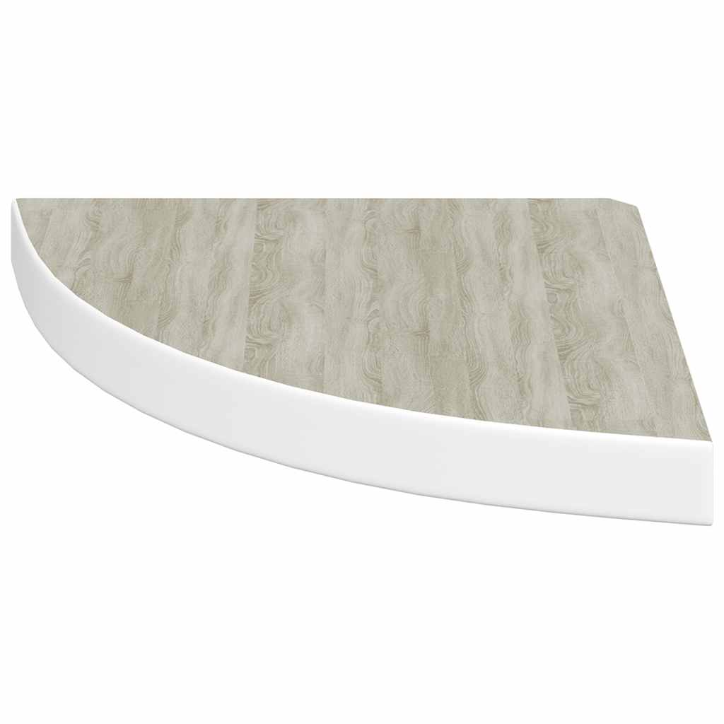 Wall Corner Shelves 4 pcs Oak and White 35x35x3.8 cm MDF