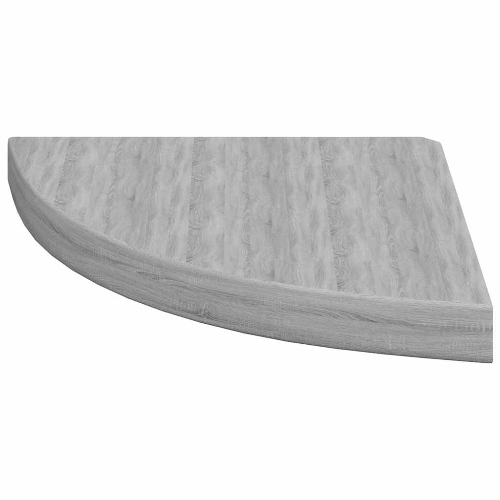 Wall Corner Shelf Concrete Grey 35x35x3.8 cm MDF