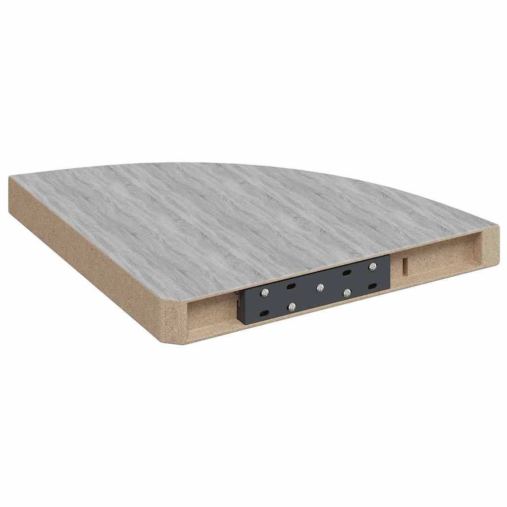 Wall Corner Shelf Concrete Grey 35x35x3.8 cm MDF