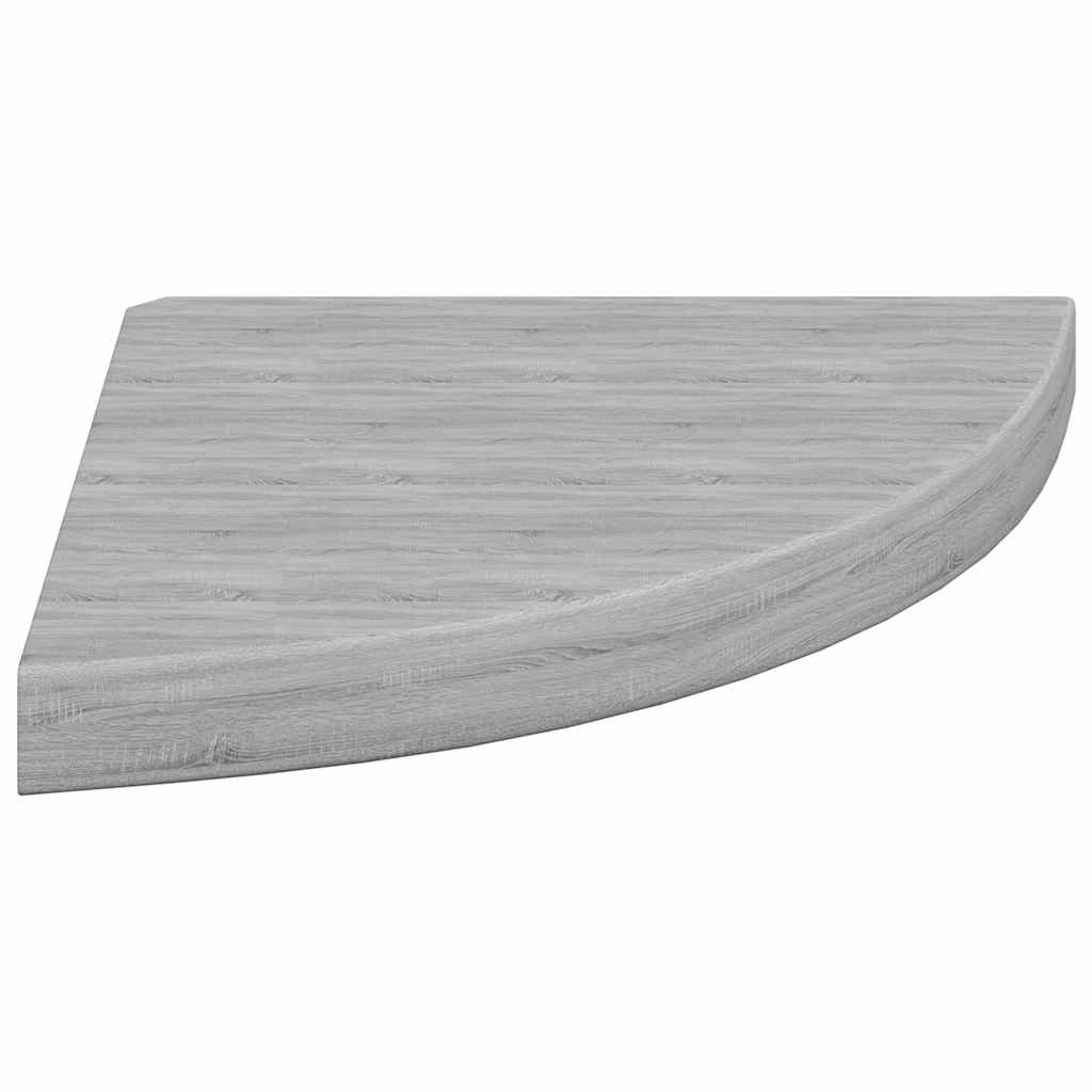 Wall Corner Shelves 2 pcs Concrete Grey 35x35x3.8 cm MDF